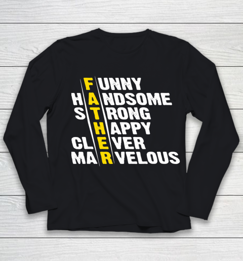 Marvelous T Shirt  Funny Handsome Strong Clever Marvelous Matching Father's Day Youth Long Sleeve 9