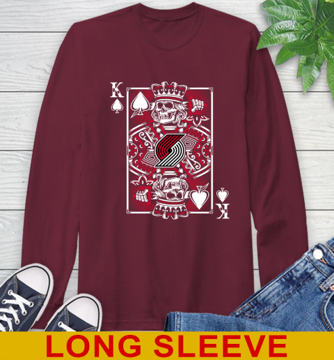 Portland Trail Blazers NBA Basketball The King Of Spades Death Cards Shirt Long Sleeve T-Shirt 7