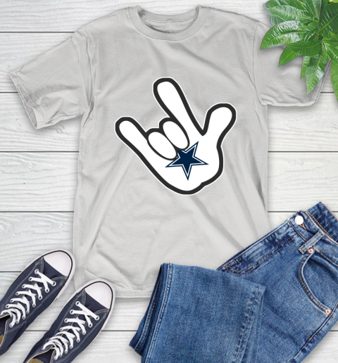 Dallas Cowboys NFL Football Mickey Rock Hand Disney T-Shirt