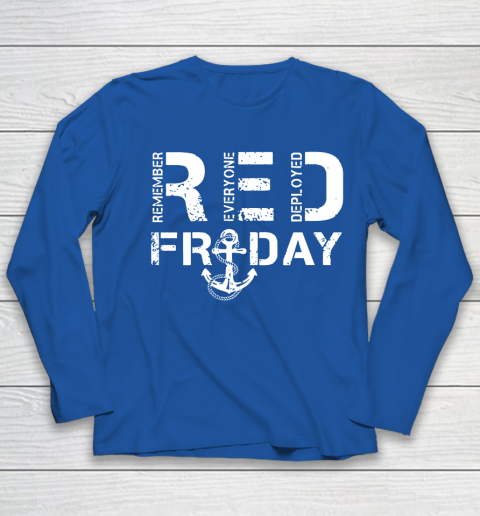 On Fridays We Wear Red Friday Military Navy Soldiers Youth Long Sleeve 7