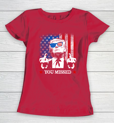 You Missed Trump 2024 US American Flag Women's T-Shirt 7