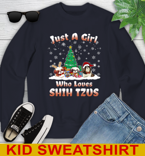Christmas Just a girl who love shih tzus dog pet lover 251