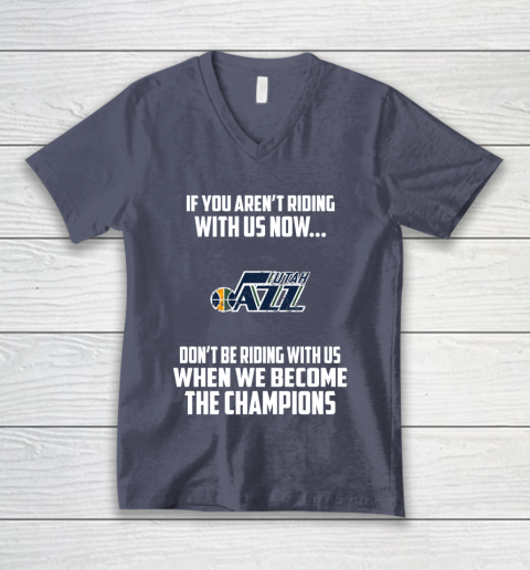 NBA Utah Jazz Basketball We Become The Champions V-Neck T-Shirt 7