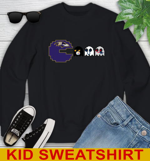 Baltimore Ravens NFL Football Pac Man Champion Youth Sweatshirt 2