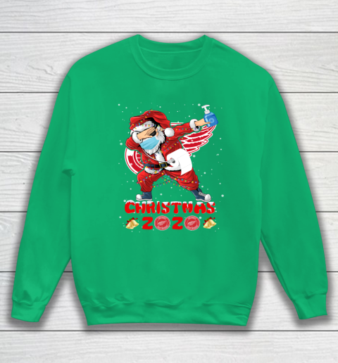 Detroit Red Wings Funny Santa Claus Dabbing Christmas 2020 NHL Sweatshirt 5