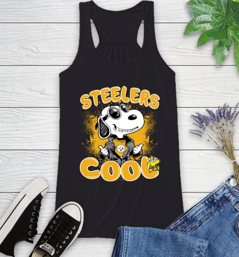 NFL Football Pittsburgh Steelers Cool Snoopy Shirt Racerback Tank