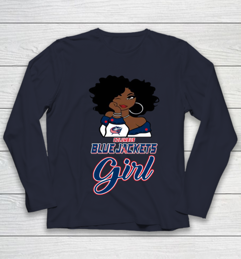 Columbus Blue Jackets Girl NHL Youth Long Sleeve 3