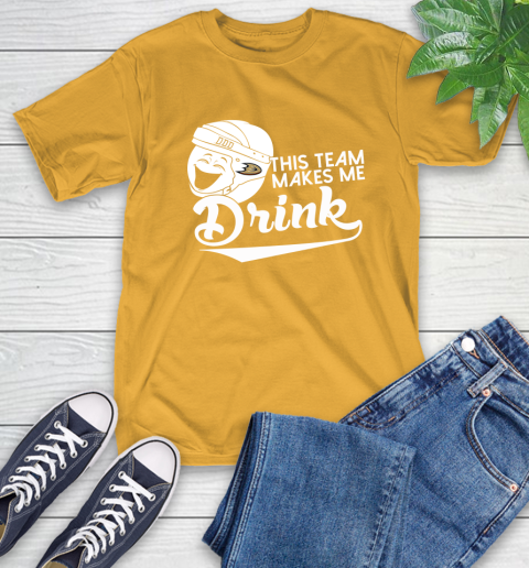 Anaheim Ducks NHL Hockey This Team Makes Me Drink Adoring Fan T-Shirt 2