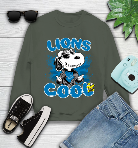 NFL Football Detroit Lions Cool Snoopy Shirt Youth Sweatshirt 7