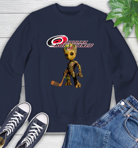 Carolina Hurricanes NHL Hockey Groot Marvel Guardians Of The Galaxy Sweatshirt 3