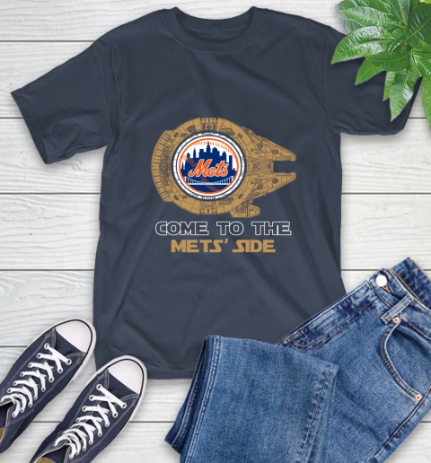 MLB Come To The New York Mets Side Star Wars Baseball Sports T-Shirt 3