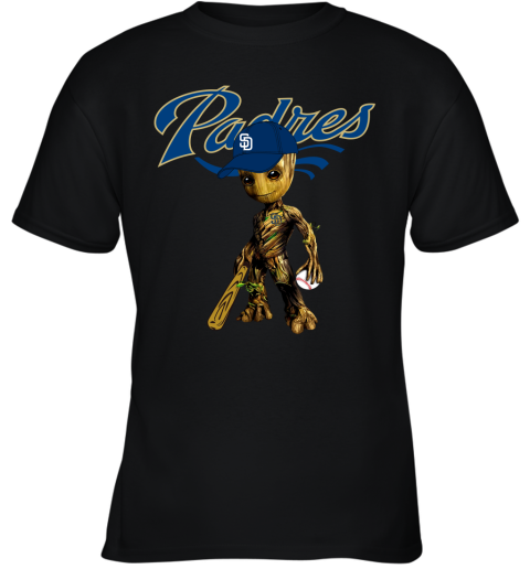 MLB Groot Guardians Of The Galaxy Baseball Sports San Diego Padres Youth T- Shirt