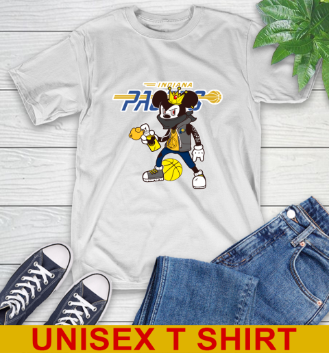 Indiana Pacers NBA Basketball Mickey Peace Sign Sports T-Shirt