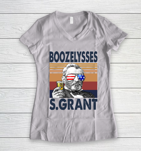 Boozelysses S.Grant Drink Independence Day The 4th Of July Shirt Women's V-Neck T-Shirt