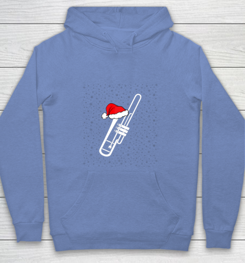 Christmas Gift Trombone Santa Trombone Funny Xmas Pajama Youth Hoodie 8
