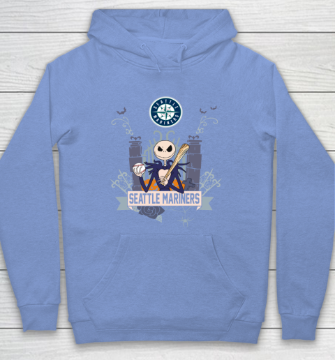 MLB Seattle Mariners Baseball Jack Skellington Halloween Hoodie 8