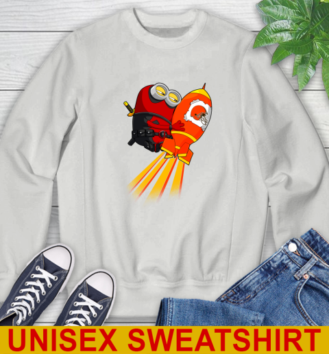 NFL Football Cleveland Browns Deadpool Minion Marvel Shirt Sweatshirt 5