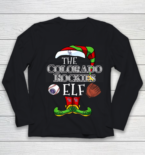 Colorado Rockies Christmas ELF Funny MLB Youth Long Sleeve