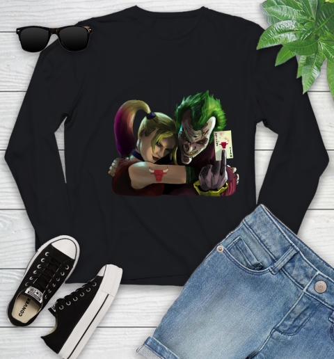 Chicago Bulls NBA Basketball Joker Harley Quinn Suicide Squad Youth Long Sleeve - Image 3