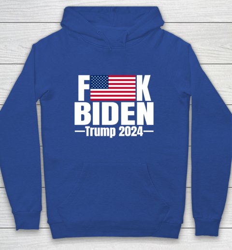 Fuck Biden American Flag Trump 2024 Youth Hoodie 6