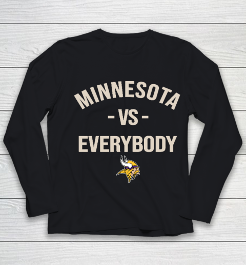 Minnesota Vikings Vs Everybody Youth Long Sleeve