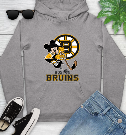 NHL Boston Bruins Mickey Mouse Disney Hockey T Shirt Youth Hoodie 6