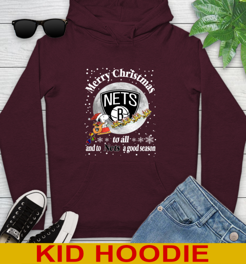 Brooklyn Nets Merry Christmas To All And To Nets A Good Season NBA Basketball Sports Youth Hoodie 7