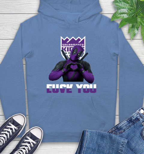 NBA Sacramento Kings Deadpool Love You Fuck You Basketball Sports Hoodie 11