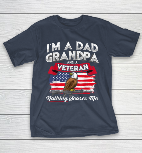 Grandpa Funny Gift Apparel  I'm A Dad Grandpa Veteran Father's Day Gift T-Shirt 13