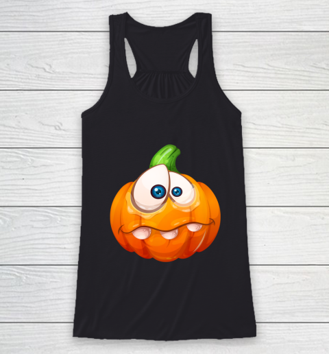 Sad Pumpkin for Halloween Racerback Tank