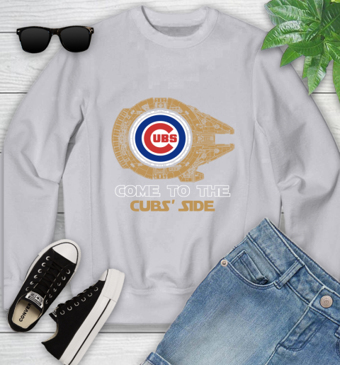 MLB Come To The Chicago Cubs Side Star Wars Baseball Sports Youth Sweatshirt 3