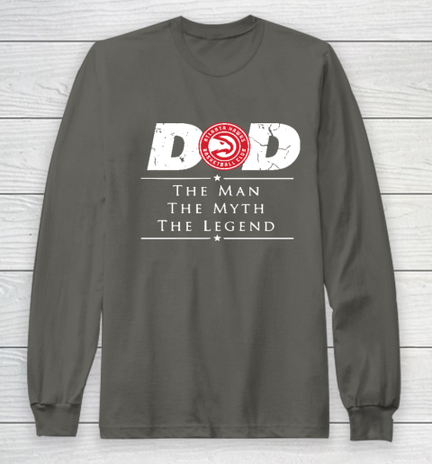 Atlanta Hawks NBA Basketball Dad The Man The Myth The Legend Long Sleeve T-Shirt 5