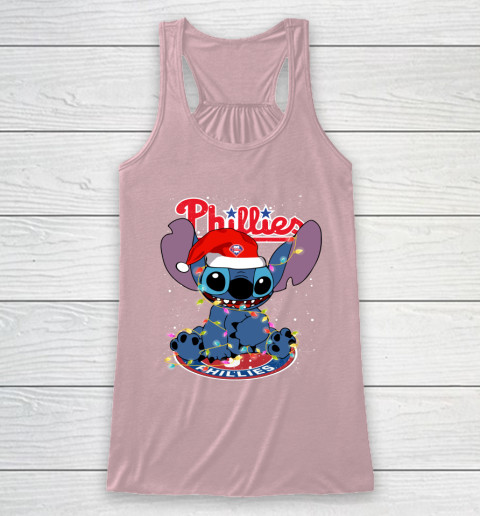Philadelphia Phillies MLB noel stitch Baseball Christmas Racerback Tank 5