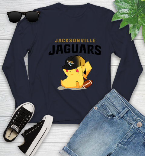NFL Pikachu Football Sports Jacksonville Jaguars Youth Long Sleeve 3