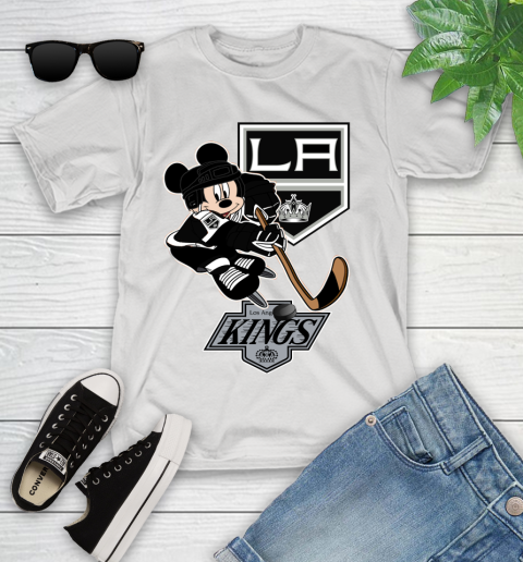 Los Angeles Kings Mickey Mouse Disney Hockey T Shirt Youth T-Shirt