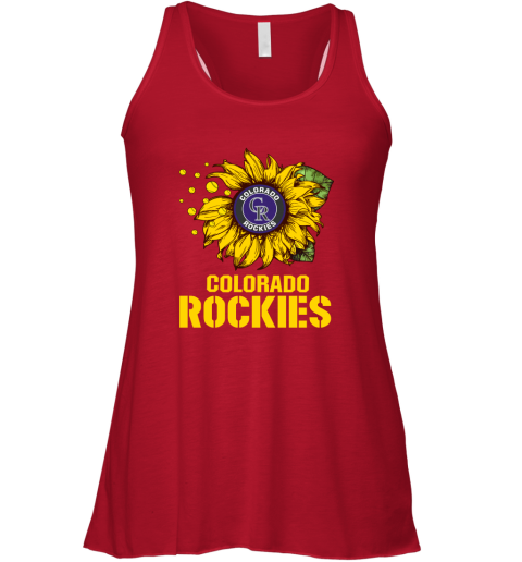 Colorado Rockiers Sunflower MLB Baseball Racerback Tank