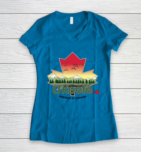 Beer Lover Funny Shirt O'Keefe Brewery  Brewed in Canada Women's V-Neck T-Shirt 5