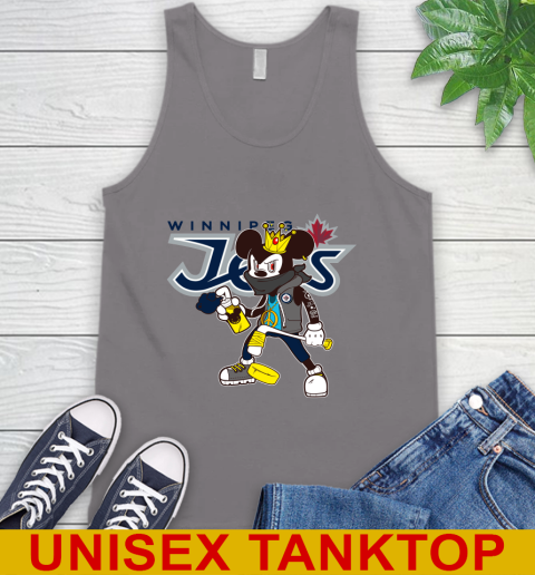 Winnipeg Jets NHL Hockey Mickey Peace Sign Sports Tank Top 7