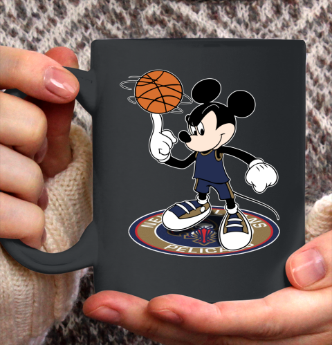 NBA Basketball New Orleans Pelicans Cheerful Mickey Disney Shirt Ceramic Mug 11oz