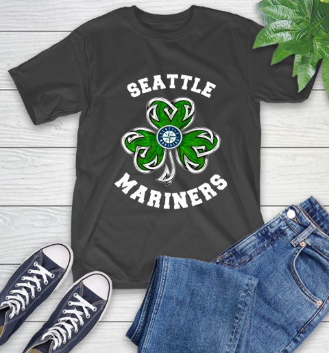 MLB Seattle Mariners Three Leaf Clover St Patrick's Day Baseball Sports T-Shirt