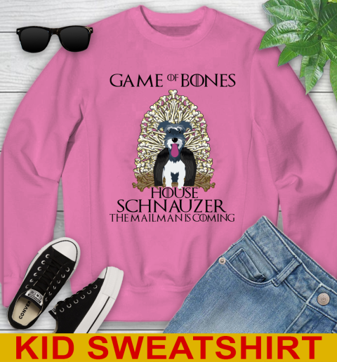 Game of bones house schnauzer dog the mailman is coming tshirt 99