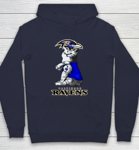 NFL Football My Cat Loves Baltimore Ravens Hoodie 2