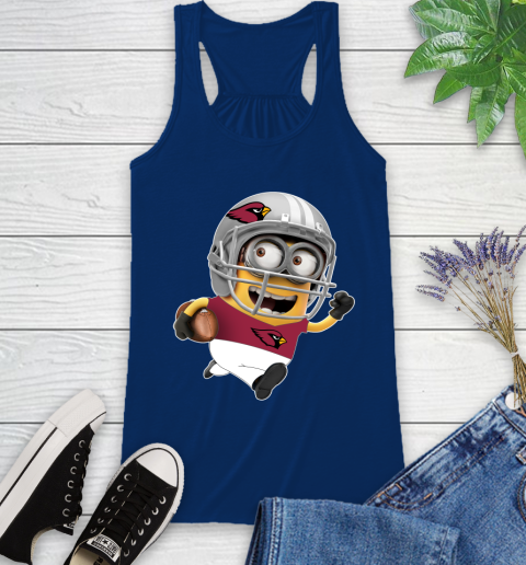 NFL Arizona Cardinals Minions Disney Football Sports Racerback Tank 9
