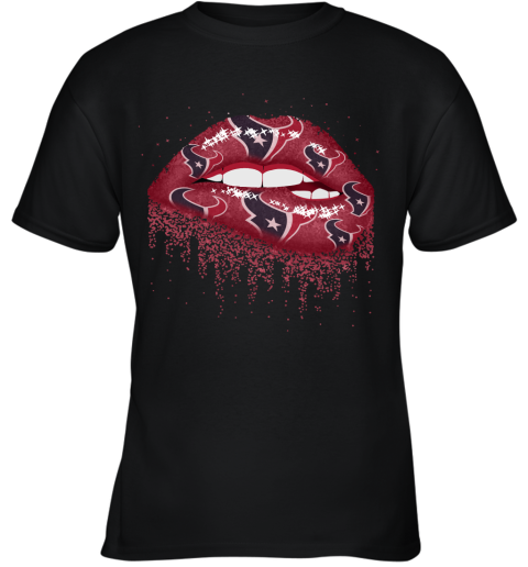 Biting Glossy Lips Sexy Houston Texans NFL Football Youth T-Shirt