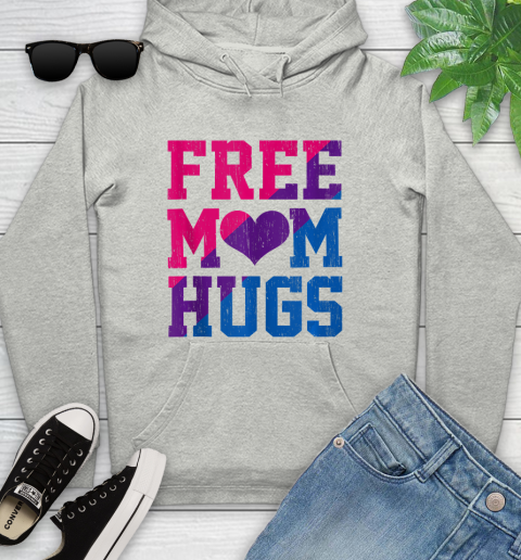 Nurse Shirt Vintage Free Mom Hugs Bisexual Heart LGBT Pride flag Shirt Youth Hoodie