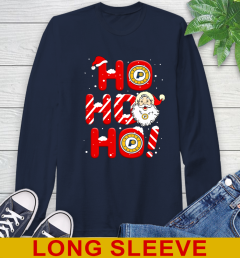 Indiana Pacers NBA Basketball Ho Ho Ho Santa Claus Merry Christmas Shirt Long Sleeve T-Shirt 3