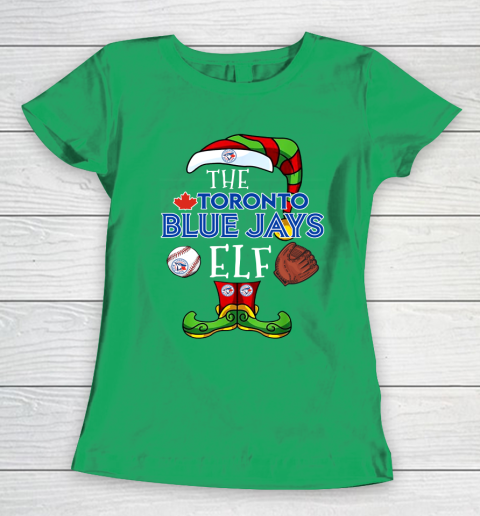 Toronto Blue Jays Christmas ELF Funny MLB Women's T-Shirt 5