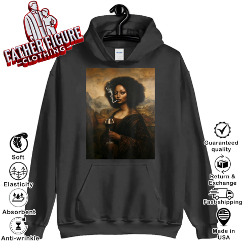 Black Mona Lisa African American Black History Month Hoodie