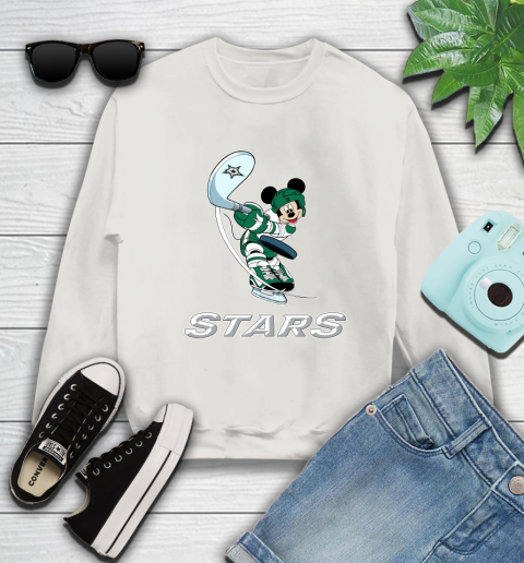 NHL Hockey Dallas Stars Cheerful Mickey Mouse Shirt Sweatshirt 12