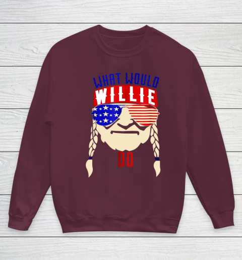 Willie Nelson shirt What would Willie do Youth Sweatshirt 4